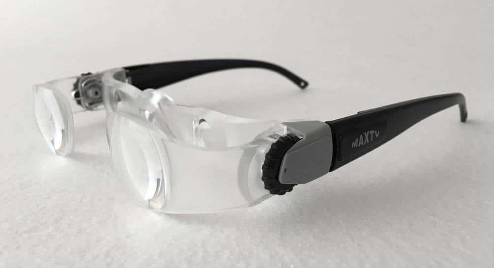 Lunettes loupes Max TV avec molette de réglage du grossissement