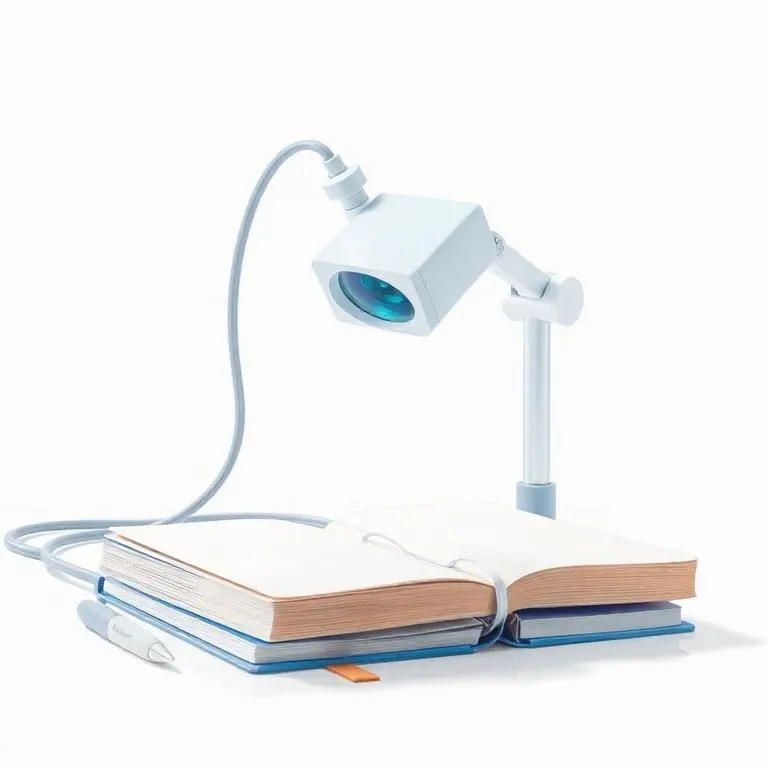 Illustration aquarelle d'une loupe rectangulaire avec éclairage LED intégré
