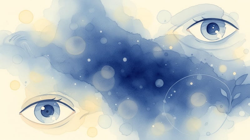 Illustration aquarelle sur le thème de la vision